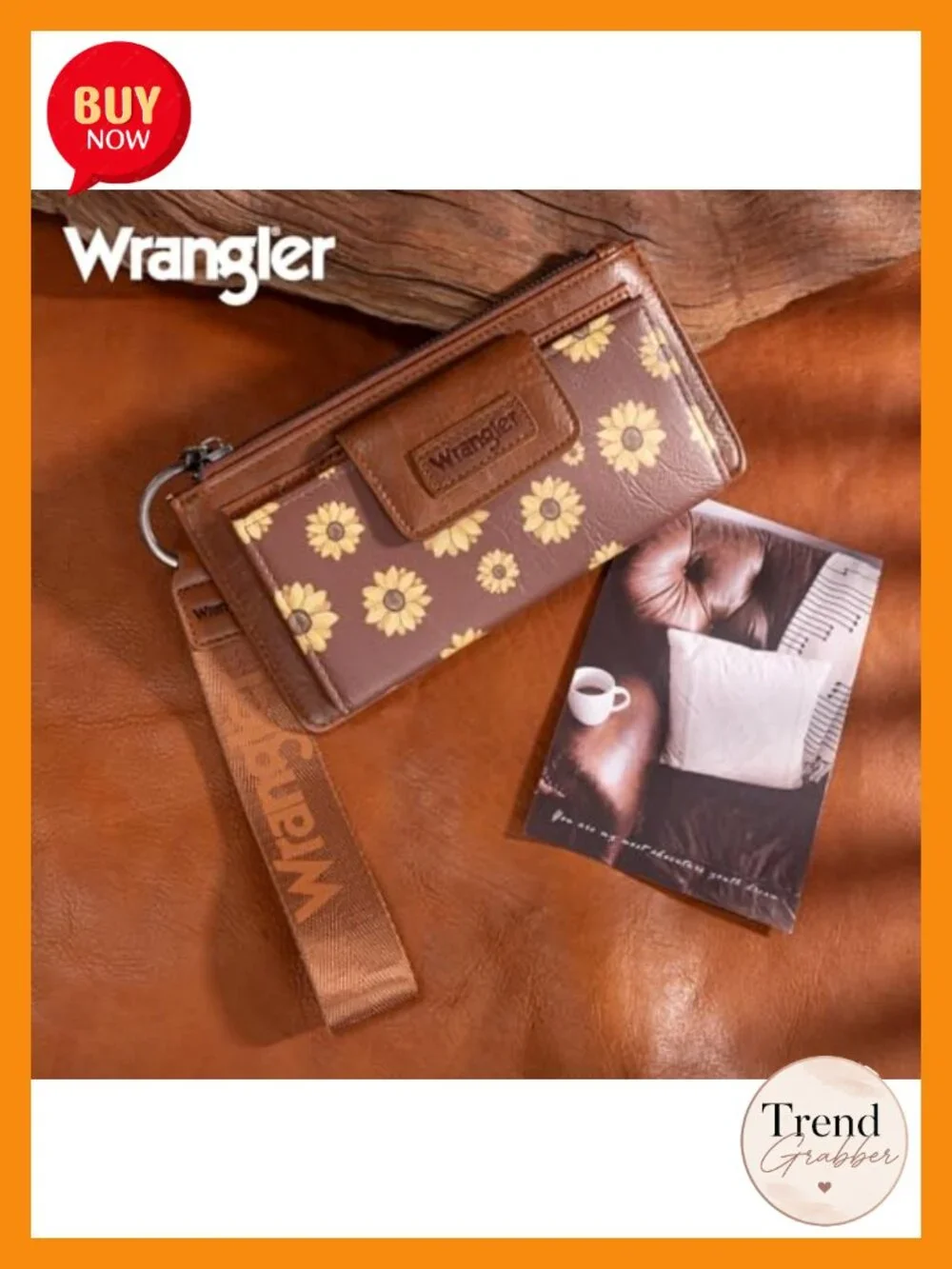 Faux Leather Wristlet Wallet with RFID Blocking 10 Card Slots